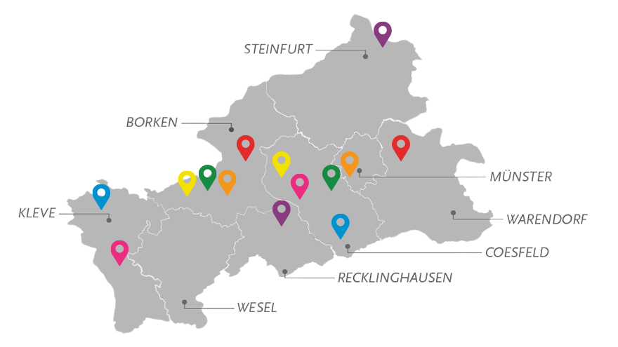 Karte Bistum NRW